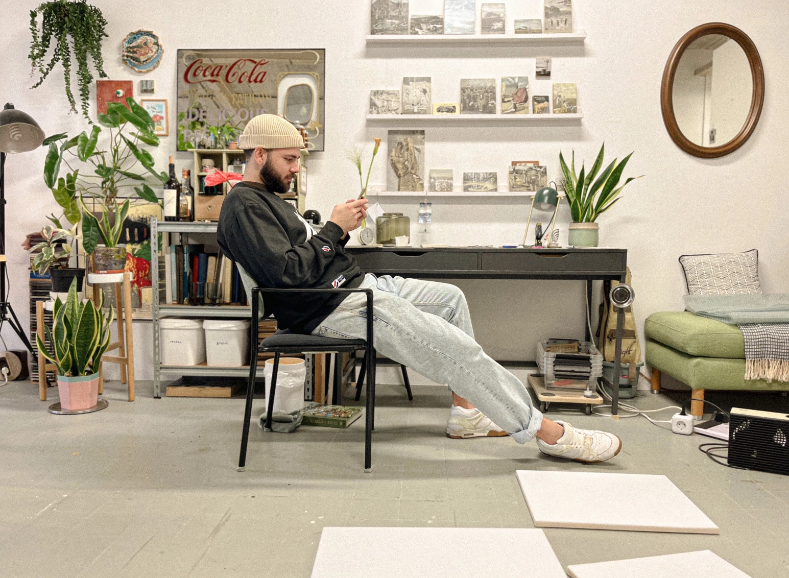 Timothy Voges in his studio